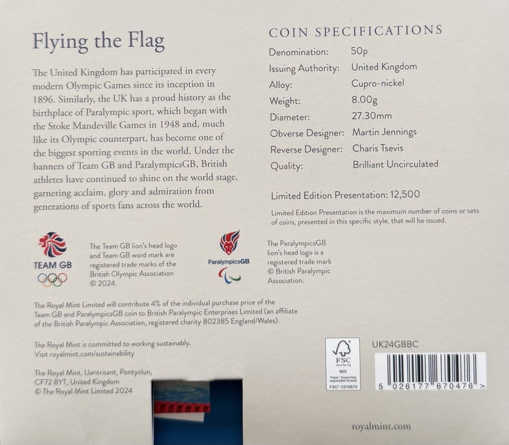 2024 Team GB & Paralympics 50p (2)  coin collectible - Main Image 4