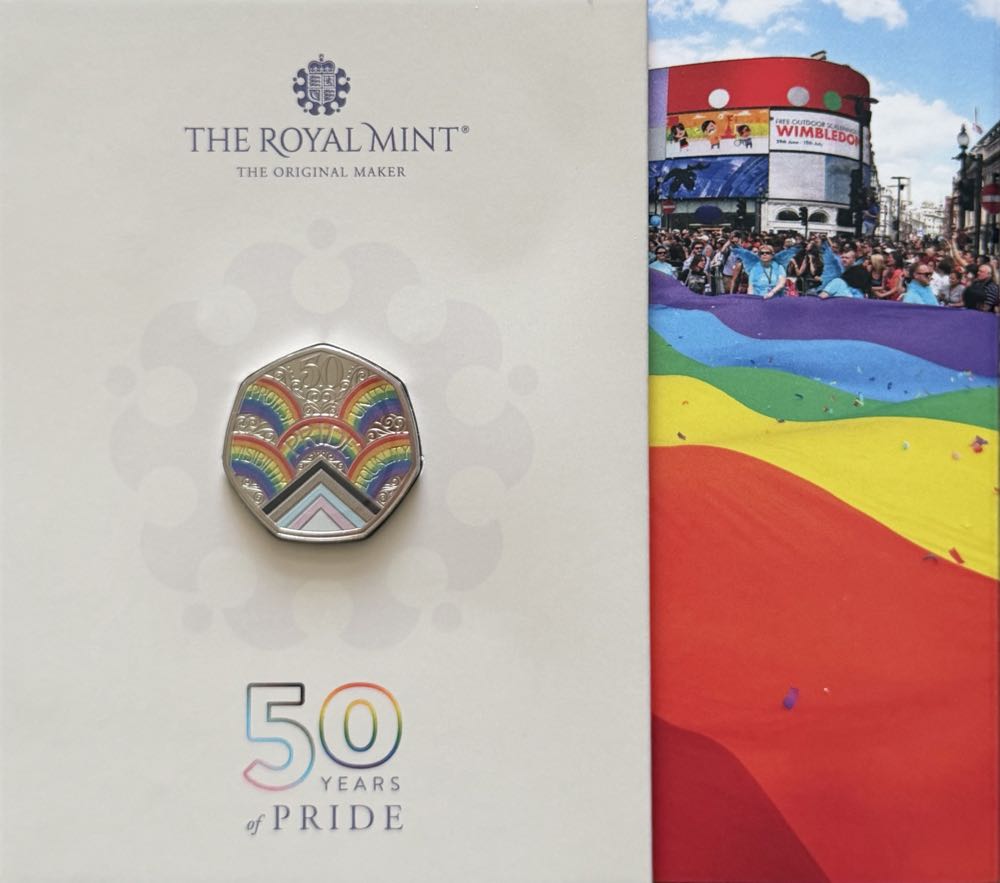 2022 Pride 50 Years Of 50p  coin collectible - Main Image 3