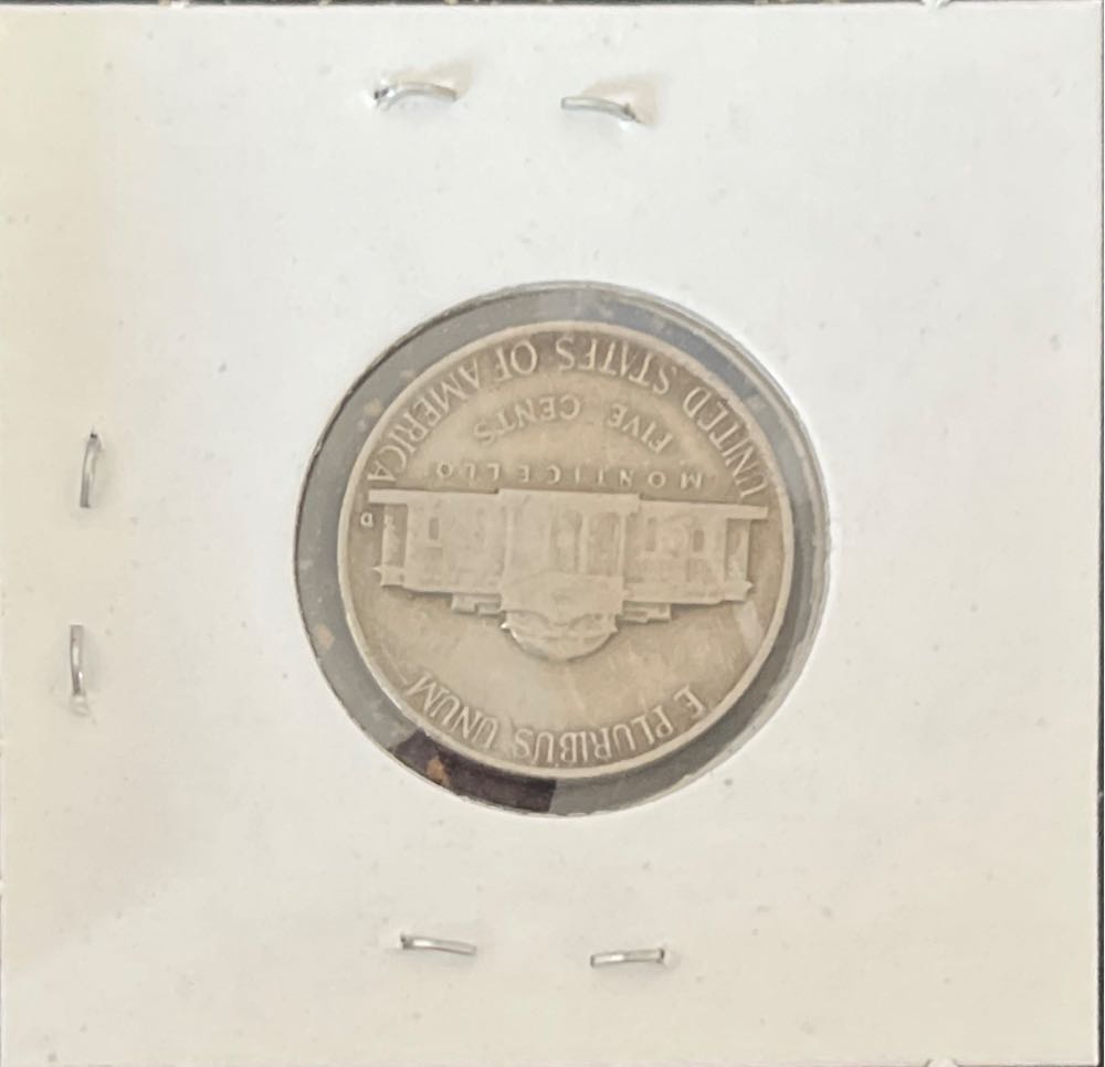 American 1940 5 Cent “Jefferson Nickel” (Mom’s Collection)  coin collectible - Main Image 2