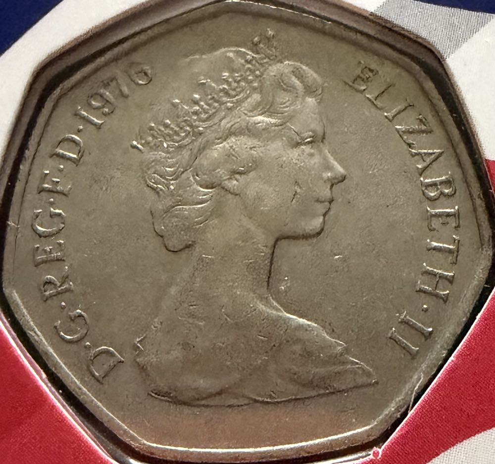 1976 Fifty New Pence (2)  coin collectible - Main Image 2