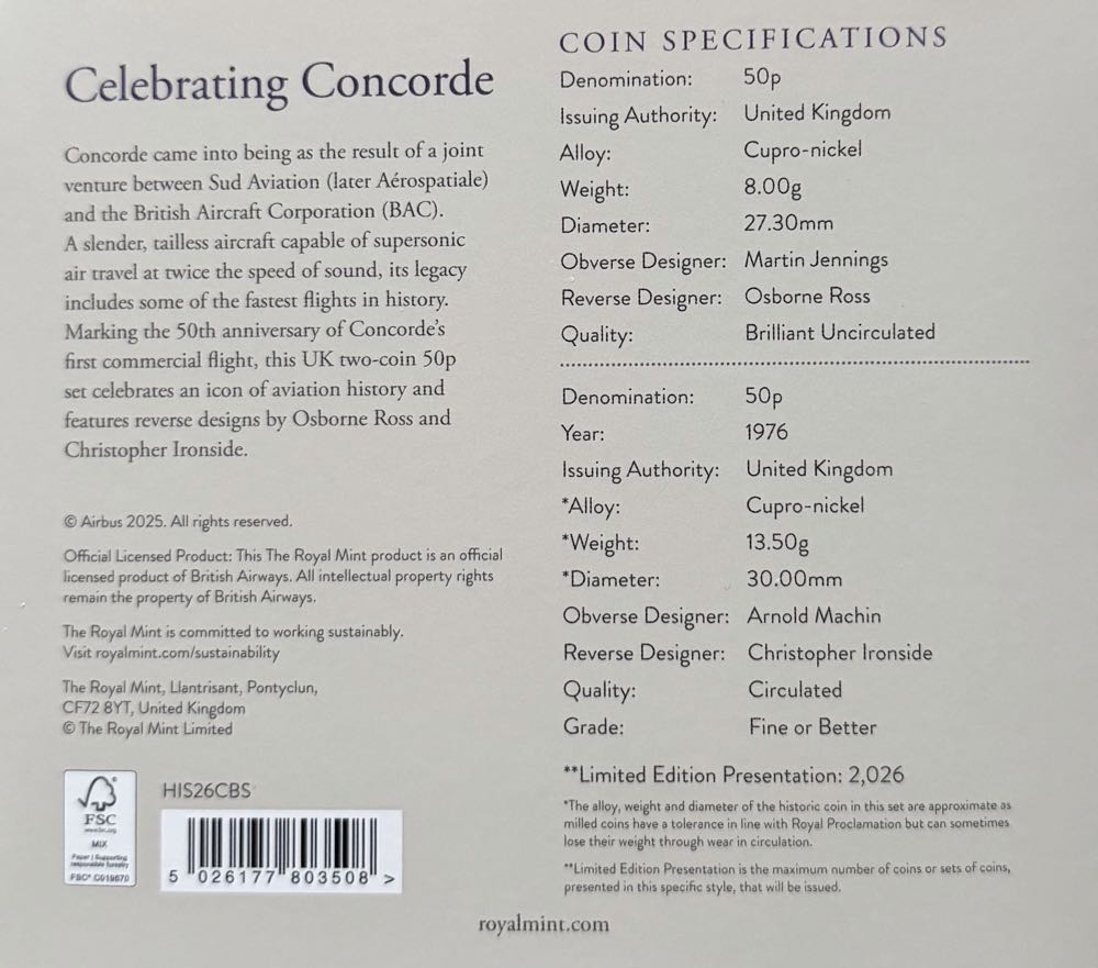 1976 Fifty New Pence (2)  coin collectible - Main Image 4