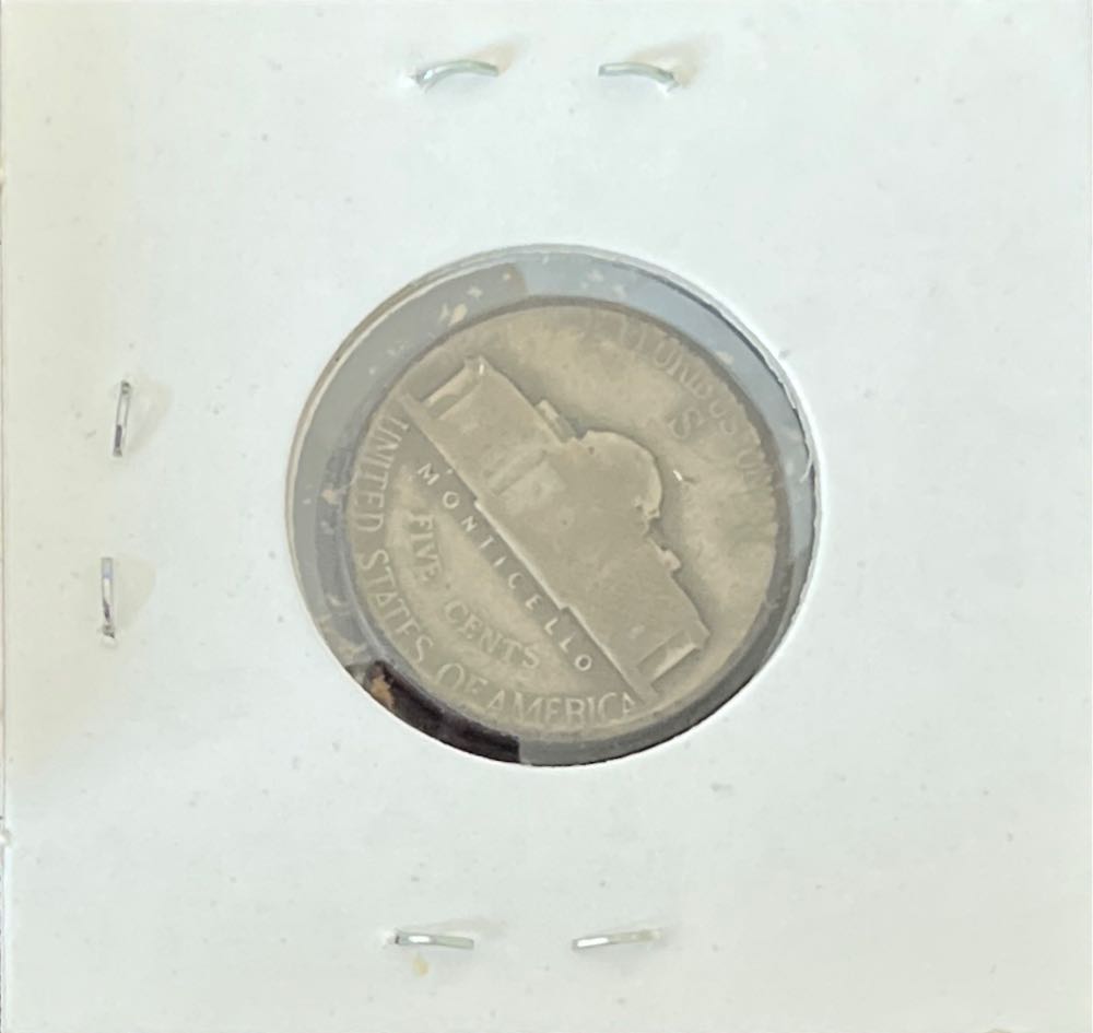 American 1943 5 Cent “Jefferson Nickel” (Mom’s Collection)  coin collectible - Main Image 2