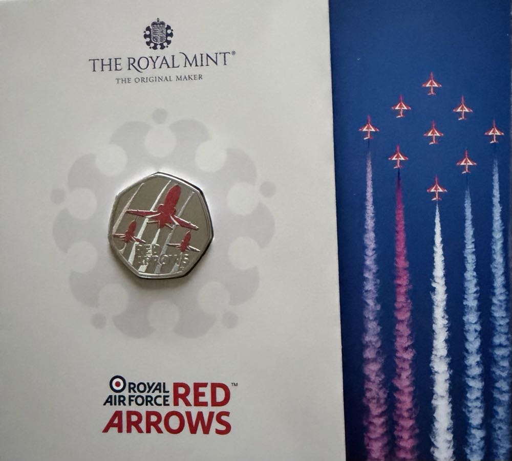 2025 Red Arrows Colour 50p  coin collectible - Main Image 3