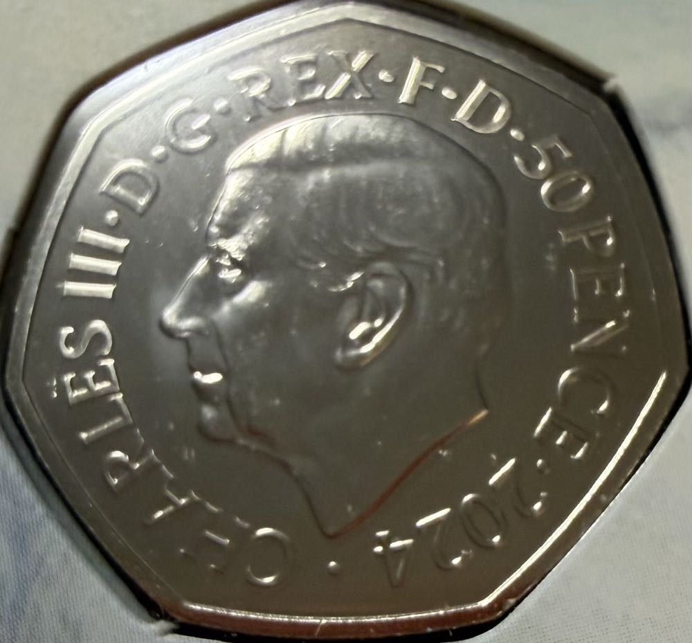 2024 The Snowman Colour 50p  coin collectible - Main Image 2