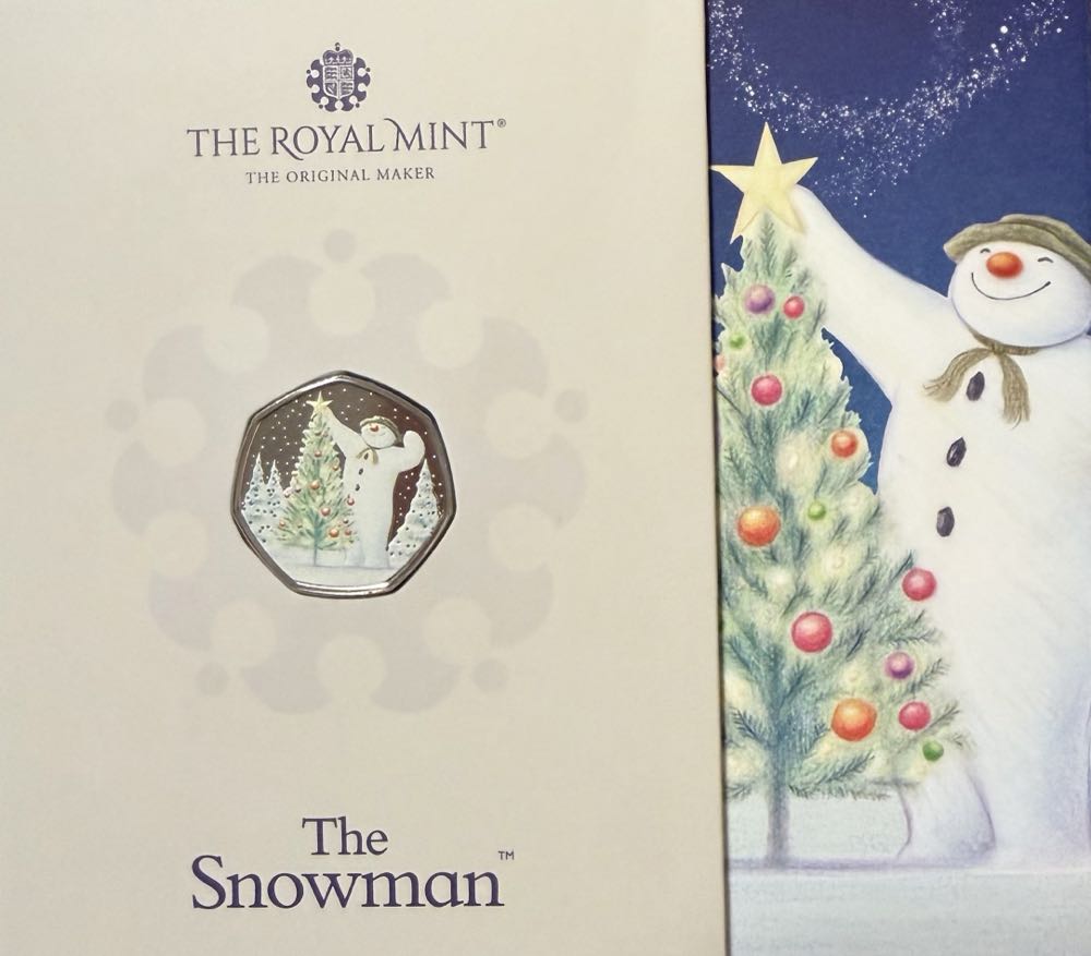 2024 The Snowman Colour 50p  coin collectible - Main Image 3