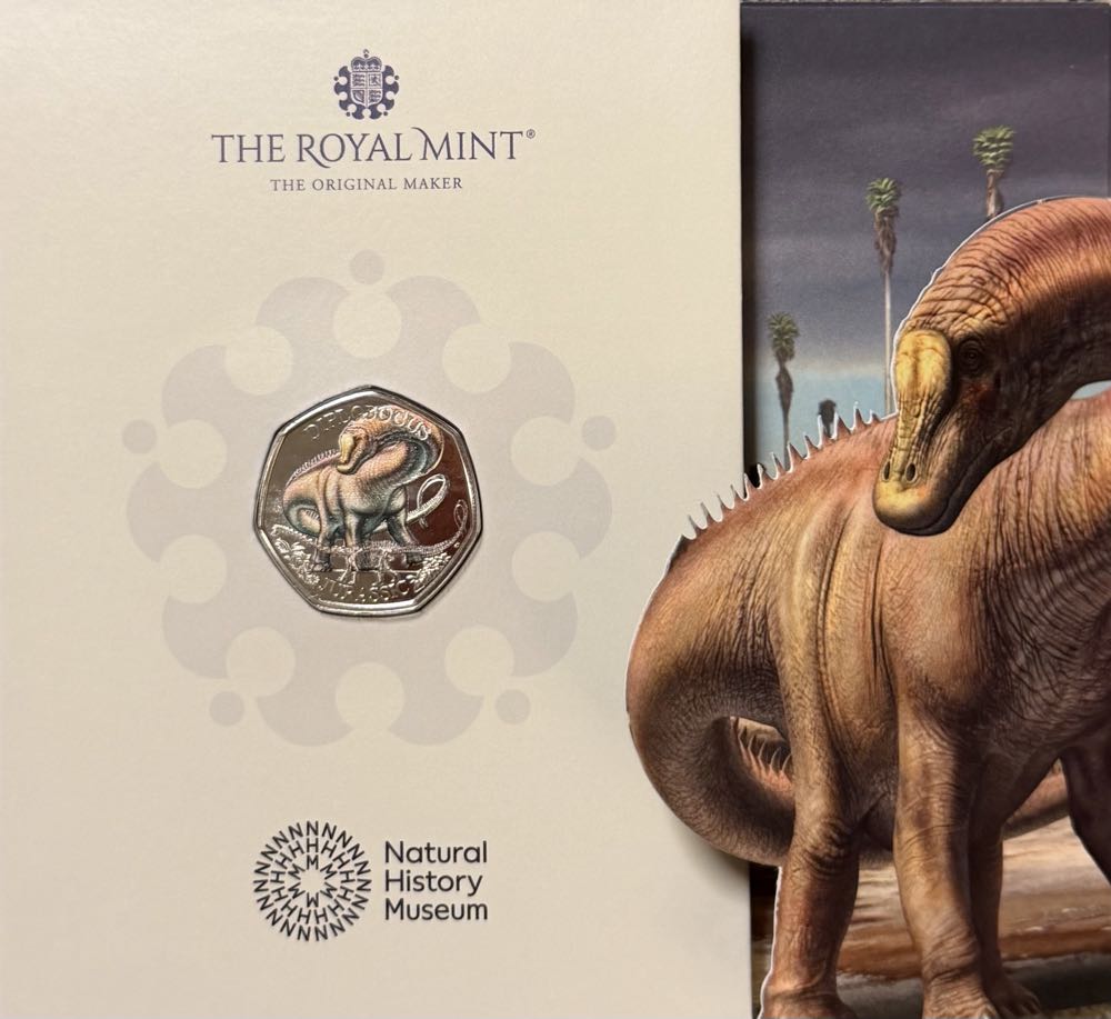 2024 Diplodocus Colour 50p  coin collectible - Main Image 3