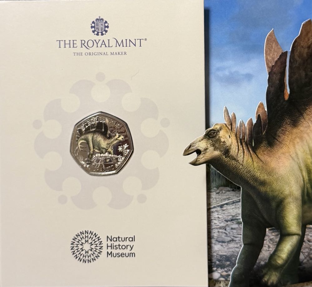 2024 Stegosaurus Colour 50p  coin collectible - Main Image 3