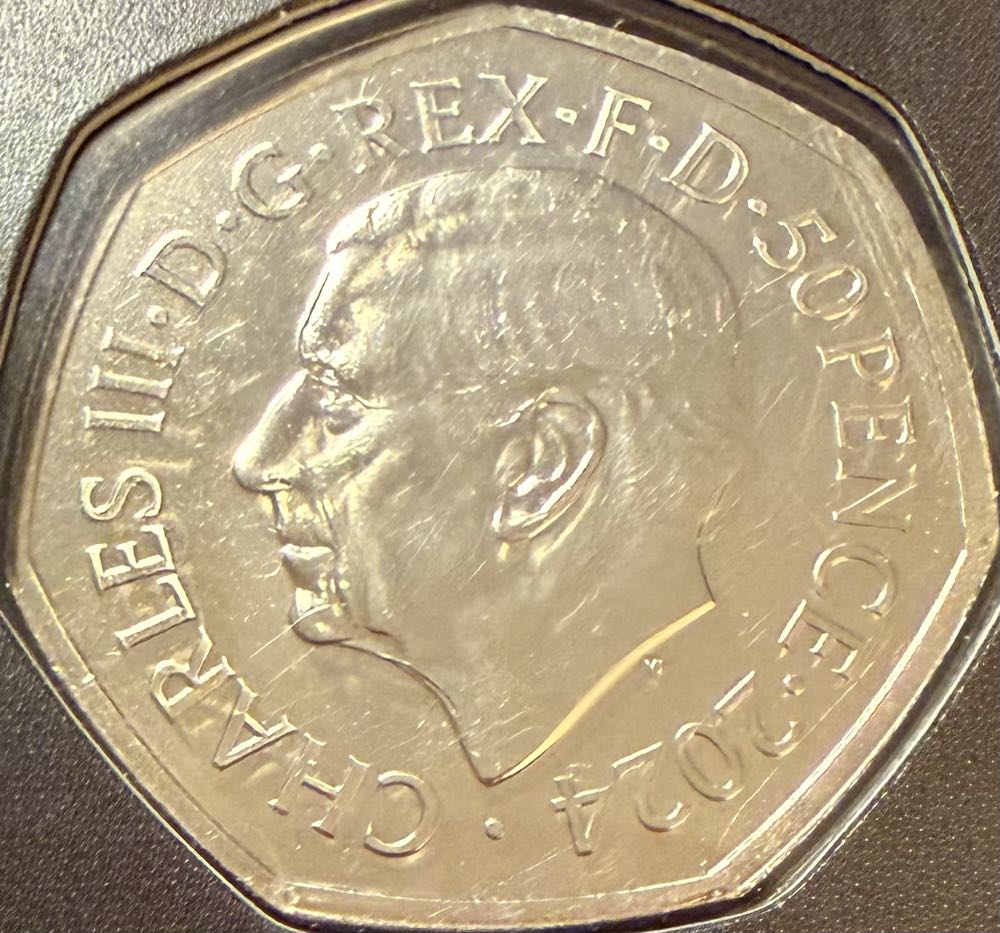 2024 Tyrannosaurus Colour 50p  coin collectible - Main Image 2