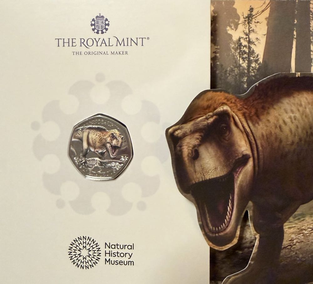 2024 Tyrannosaurus Colour 50p  coin collectible - Main Image 3