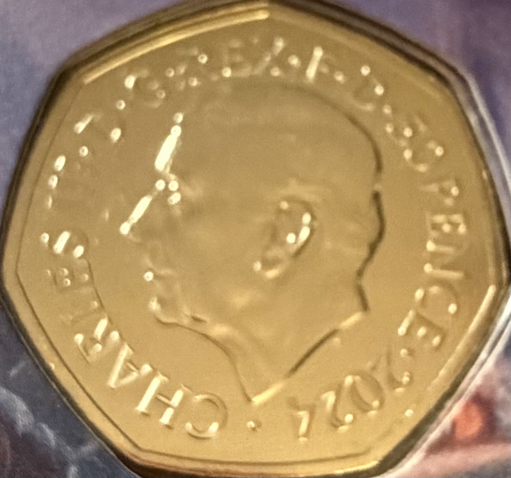 2024 The Winged Keys Colour 50p  coin collectible - Main Image 2