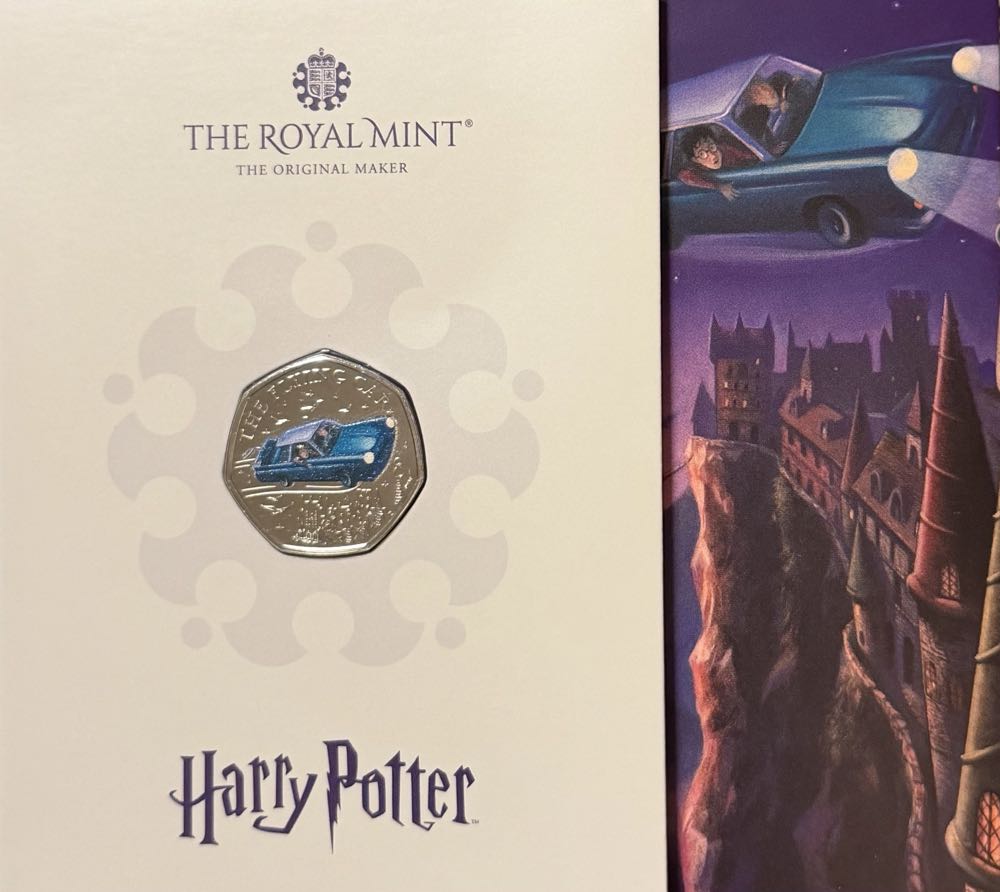 2025 The Flying Car Colour 50p  coin collectible - Main Image 3