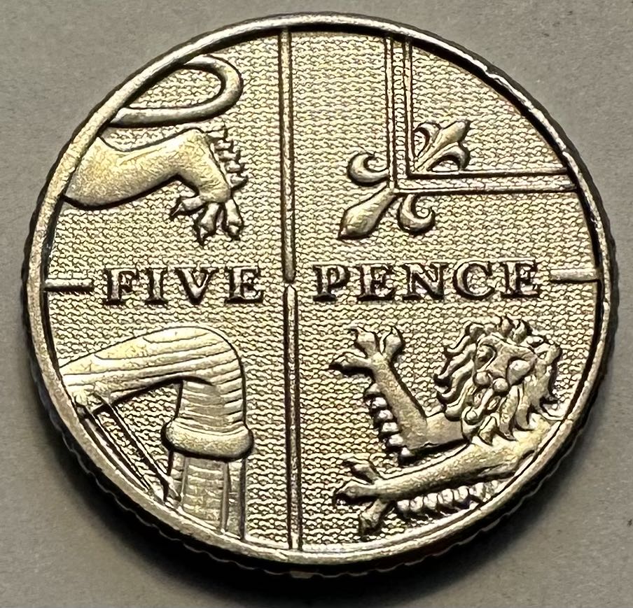 United Kingdom 5 Pence   coin collectible - Main Image 2