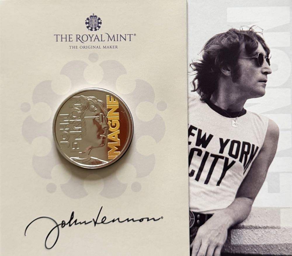 2025 John Lennon £5  coin collectible - Main Image 3