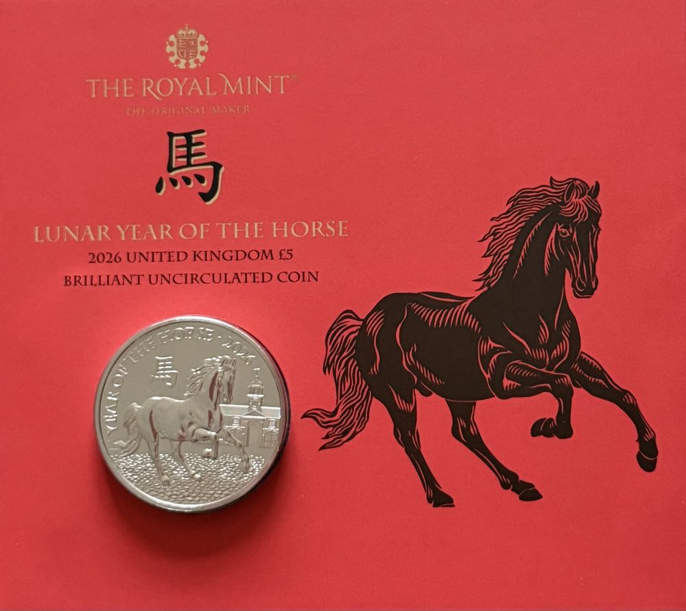 2026 Lunar Year Of The Horse £5  coin collectible - Main Image 3
