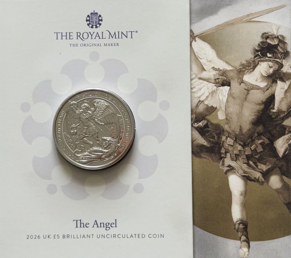 2026 The Angel £5  coin collectible - Main Image 3