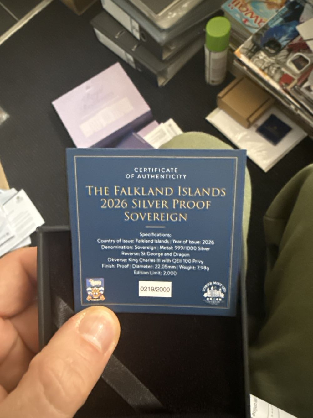 Silver Proof Sovereign  coin collectible - Main Image 2