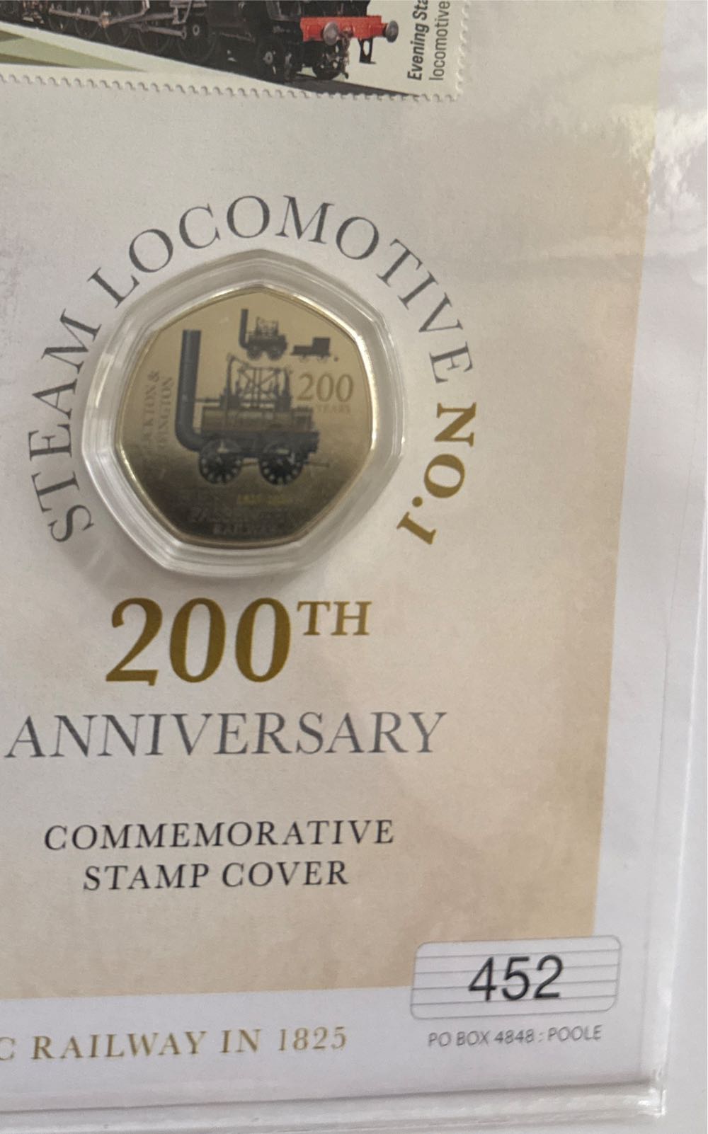 Steam Locomotive No.1 UK Coin and Stamp Cover  coin collectible - Main Image 3