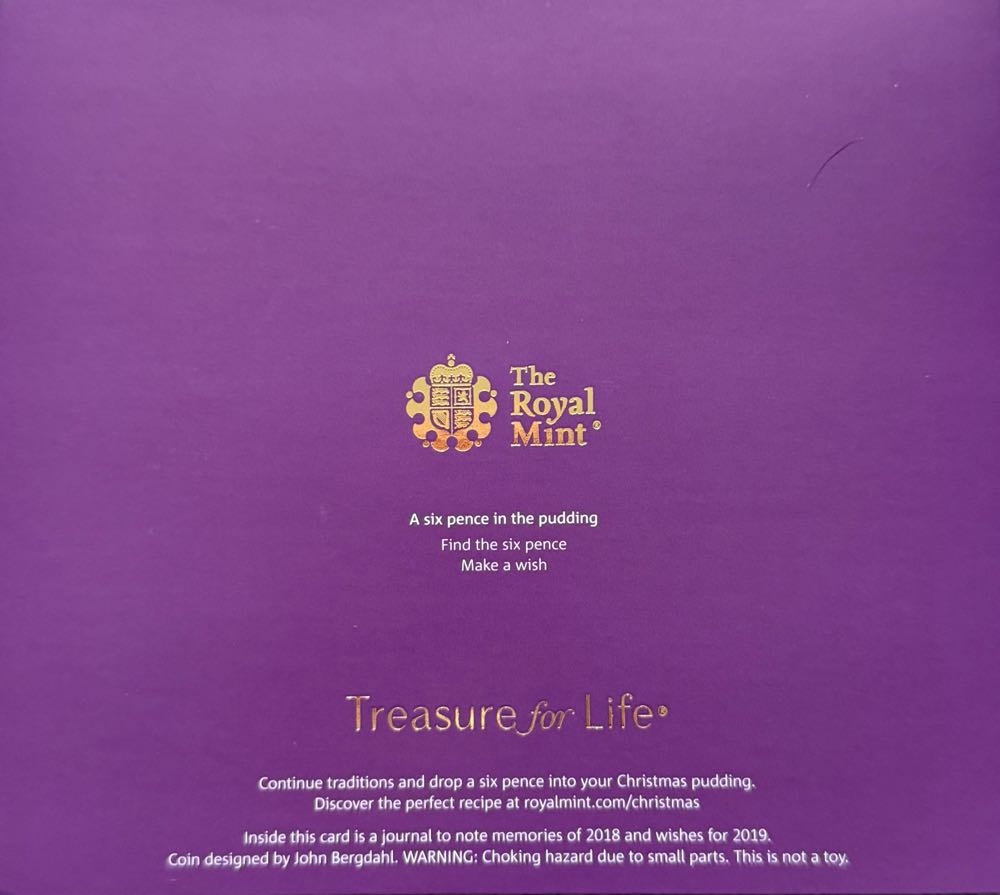 2018 Christmas Silver Sixpence  coin collectible - Main Image 4