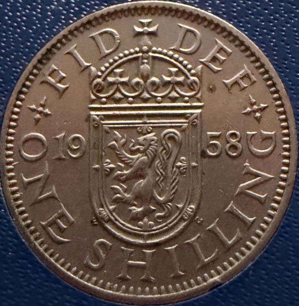 1954 Elizabeth II Scottish Shilling (2)