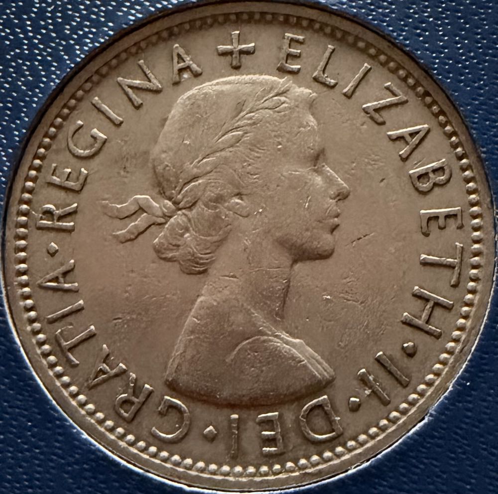 1958 Elizabeth II Two Shillings  coin collectible - Main Image 2