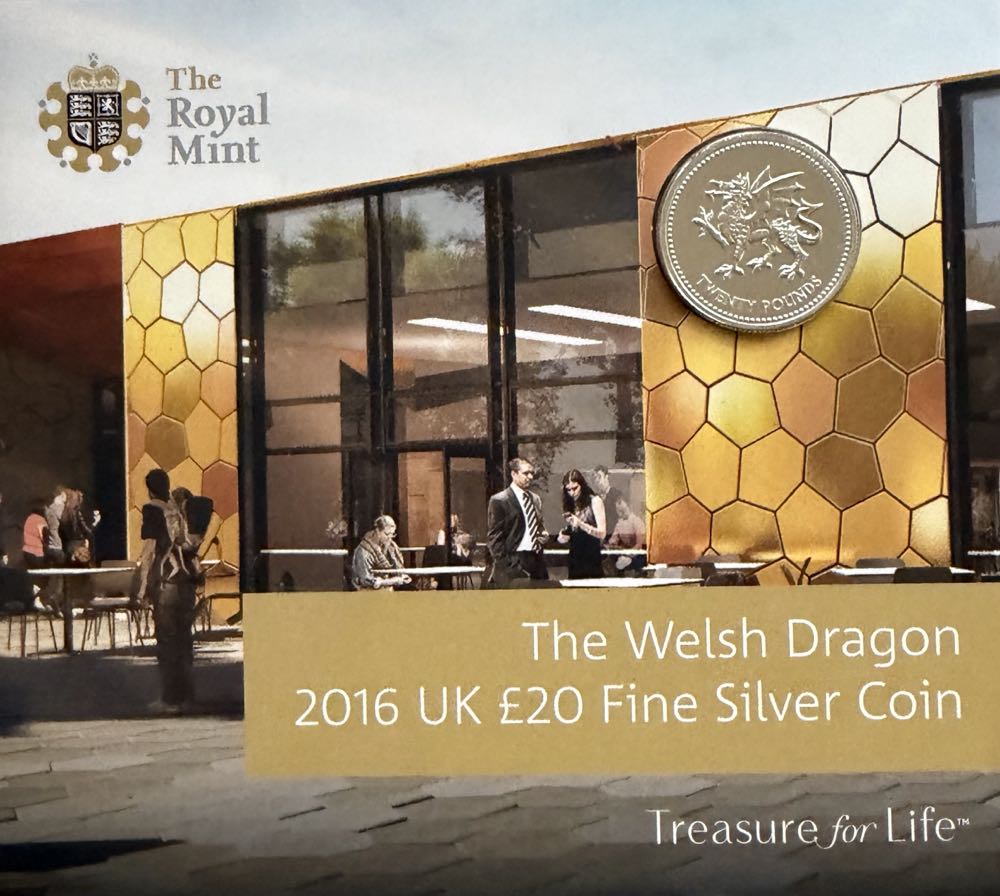2016 The Welsh Dragon £20  coin collectible - Main Image 3