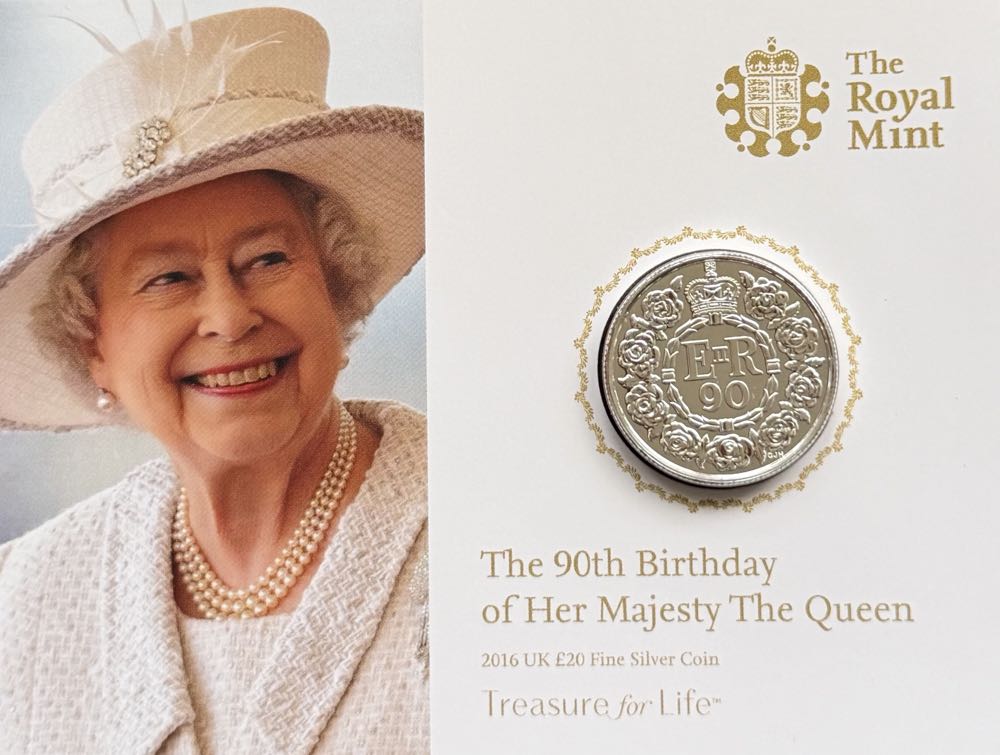2016 Queens 90th Birthday £20  coin collectible - Main Image 3
