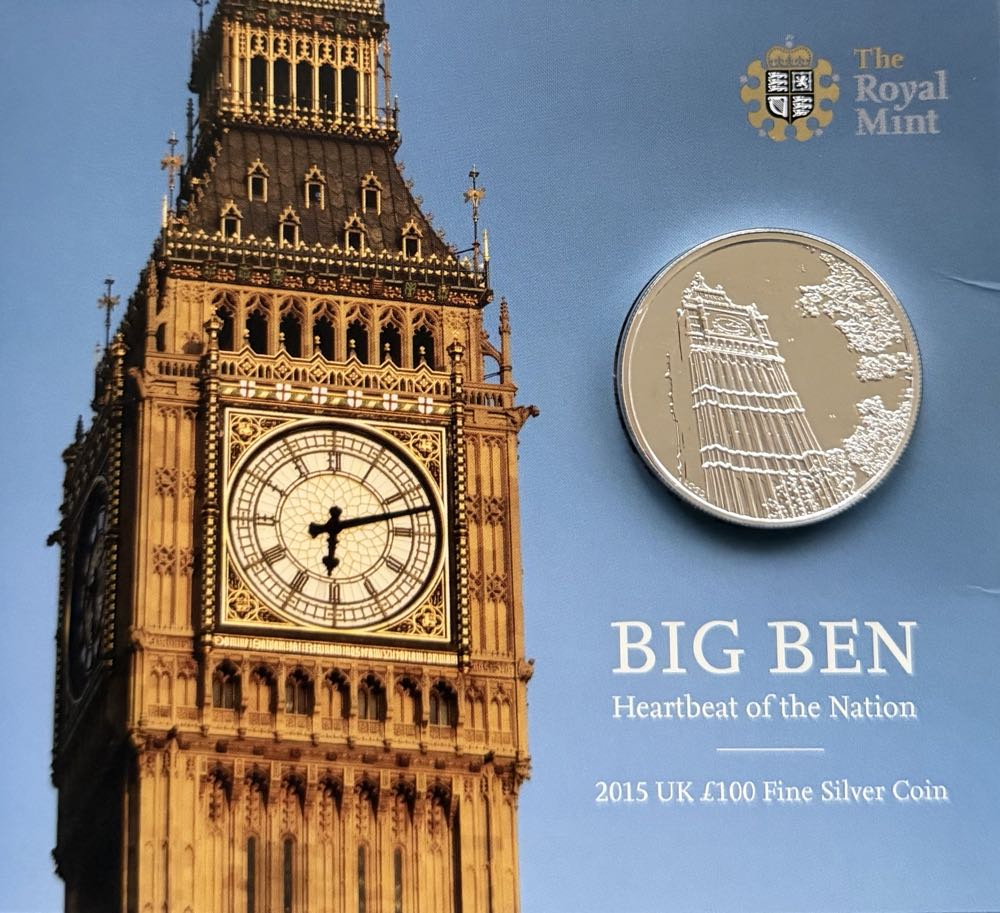 2015 Big Ben £100  coin collectible - Main Image 3