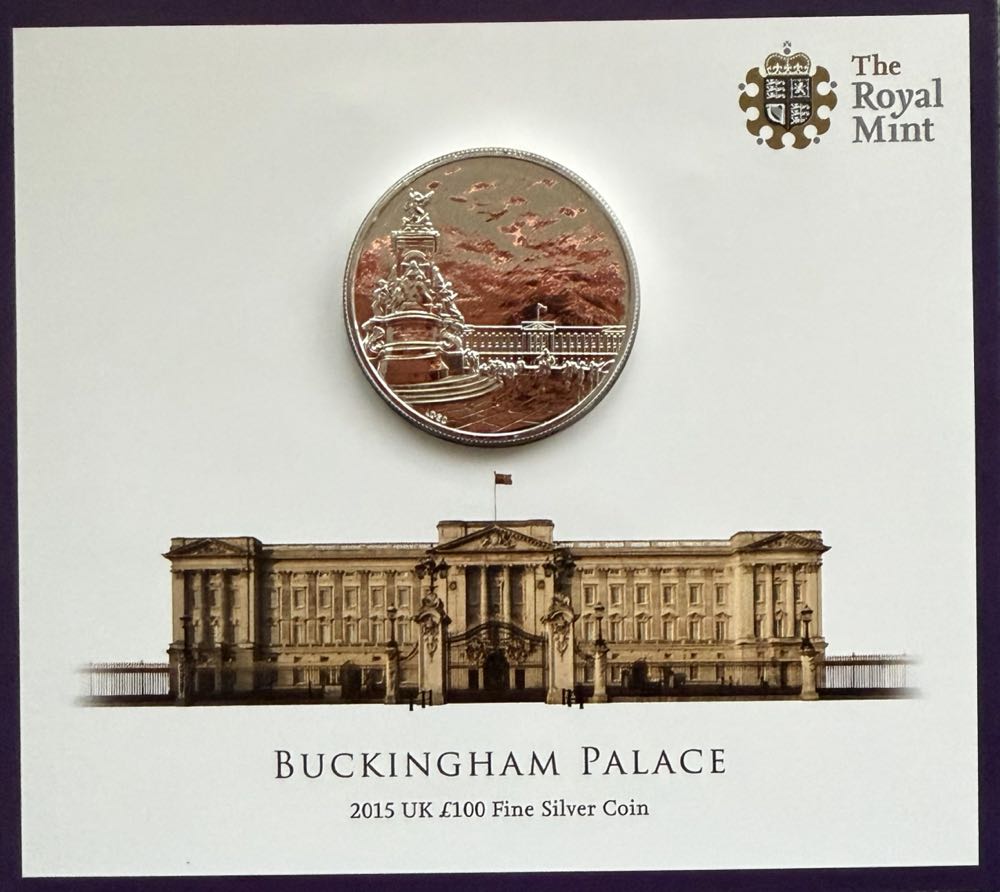 2015 Buckingham Palace £100  coin collectible - Main Image 3