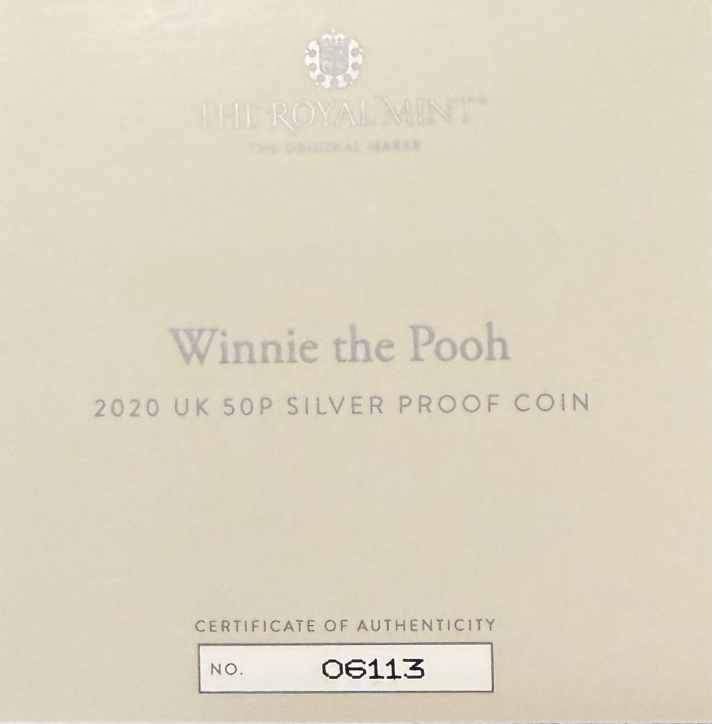 2020 Winnie The Pooh Silver 50p  coin collectible - Main Image 3