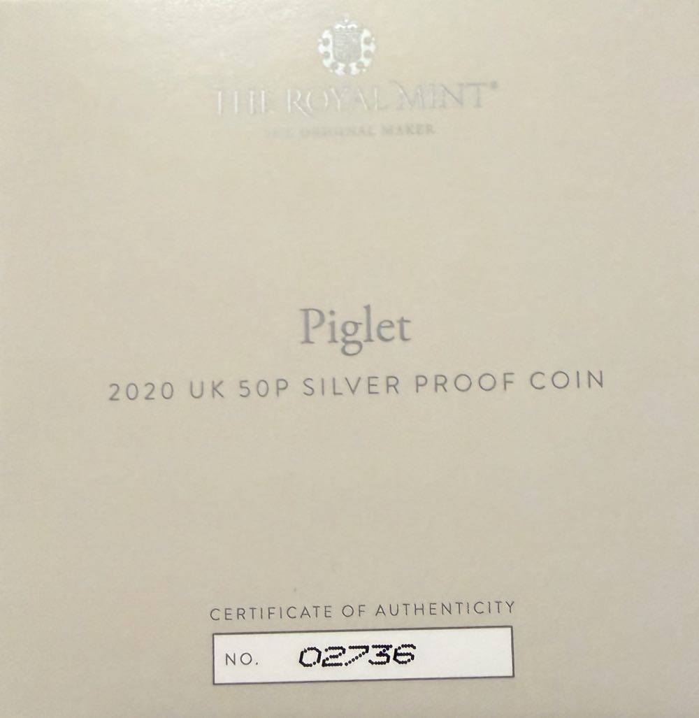 2020 Piglet Silver 50p  coin collectible - Main Image 3