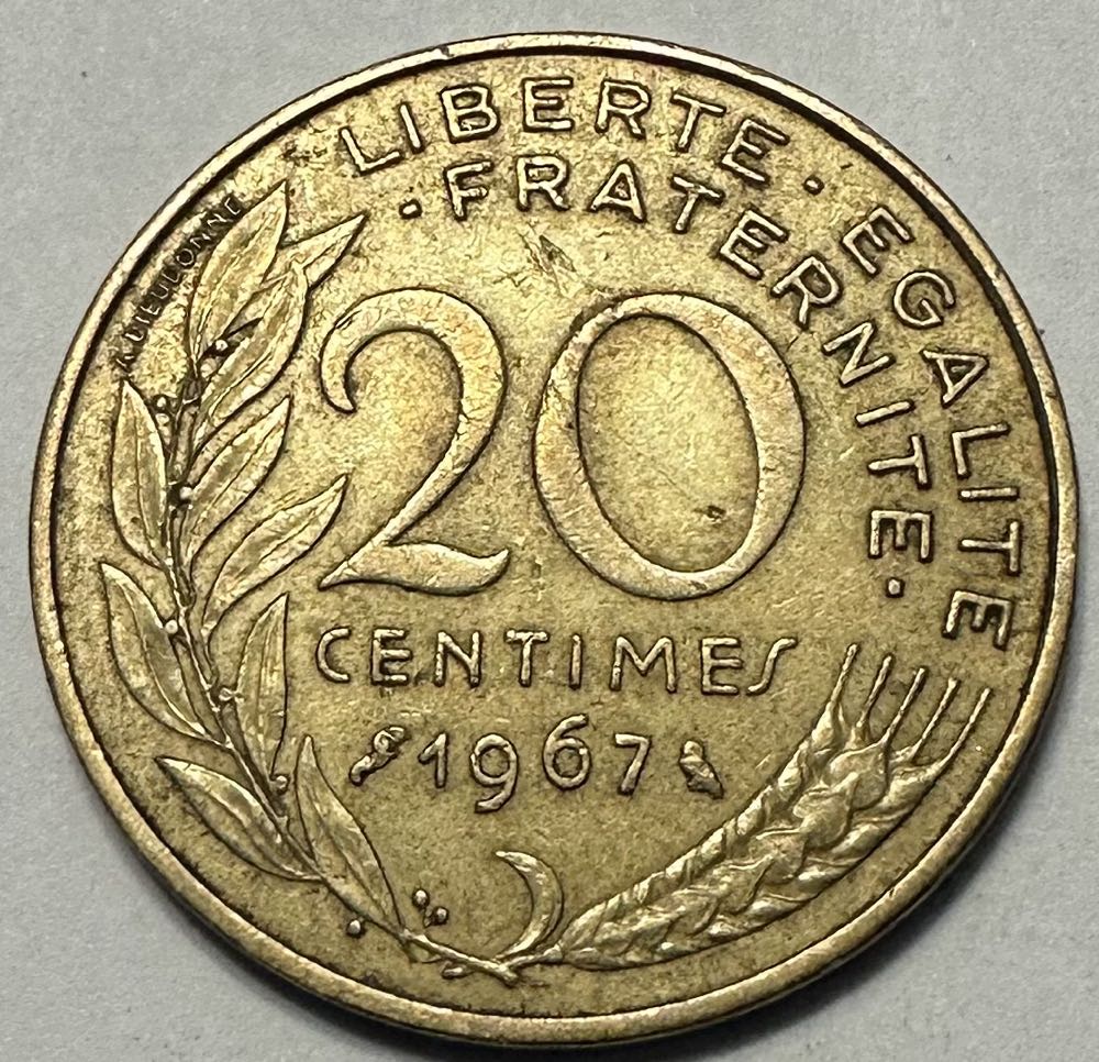 France 20 Centimes  coin collectible - Main Image 2
