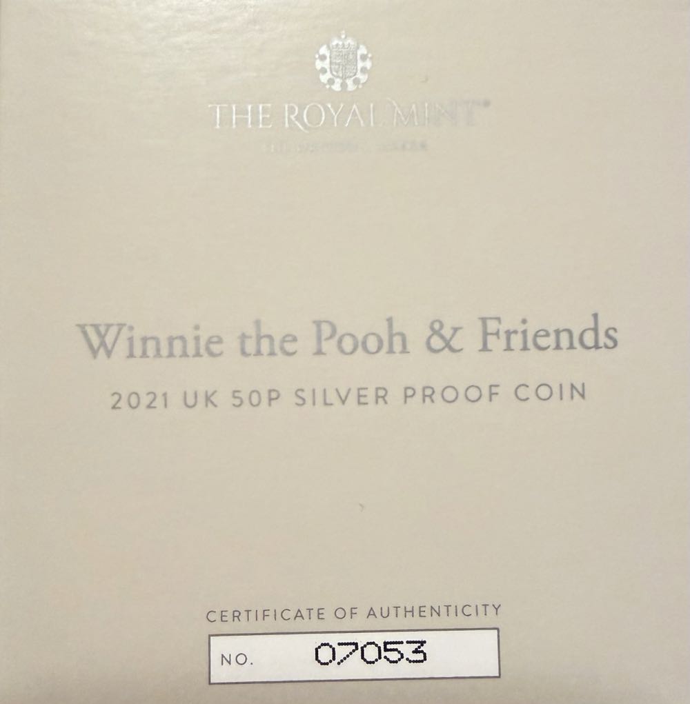 2021 Winnie The Pooh & Friends Silver 50p  coin collectible - Main Image 3