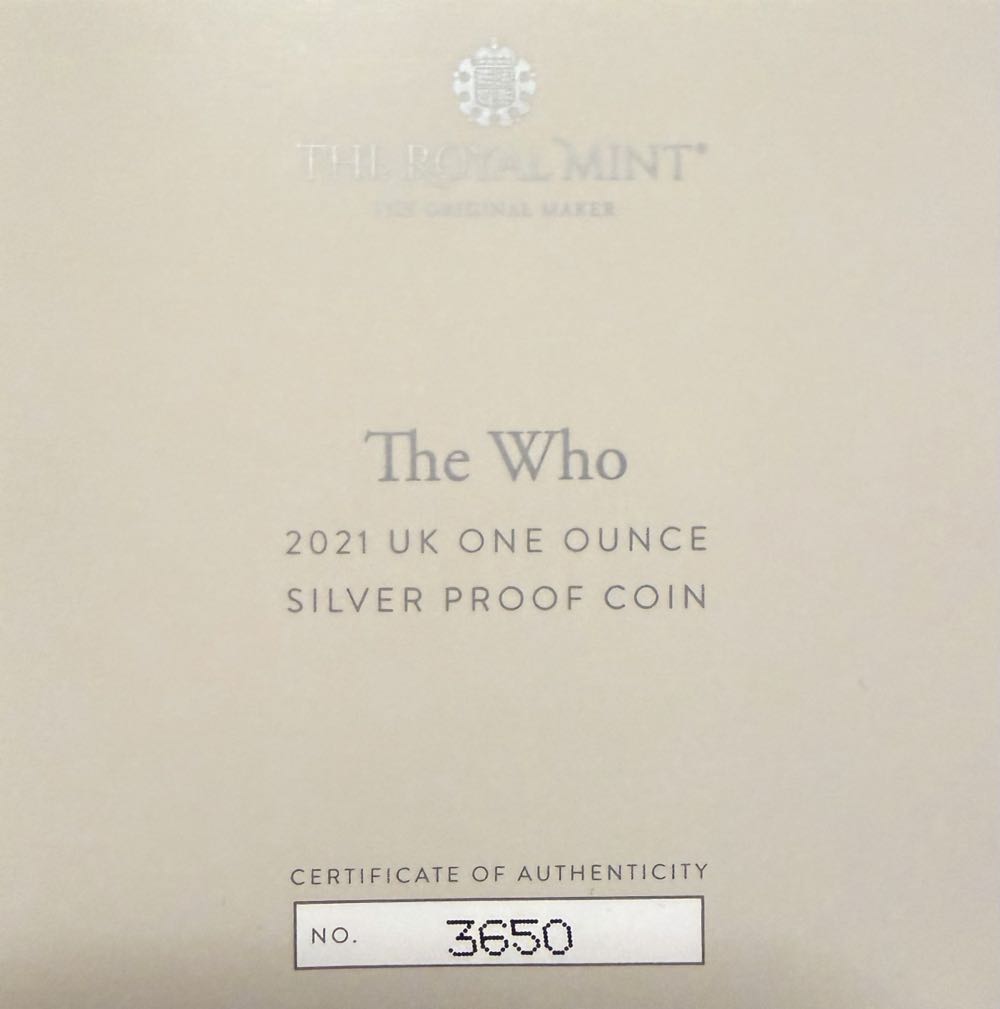 2021 The Who Silver £2  coin collectible - Main Image 3