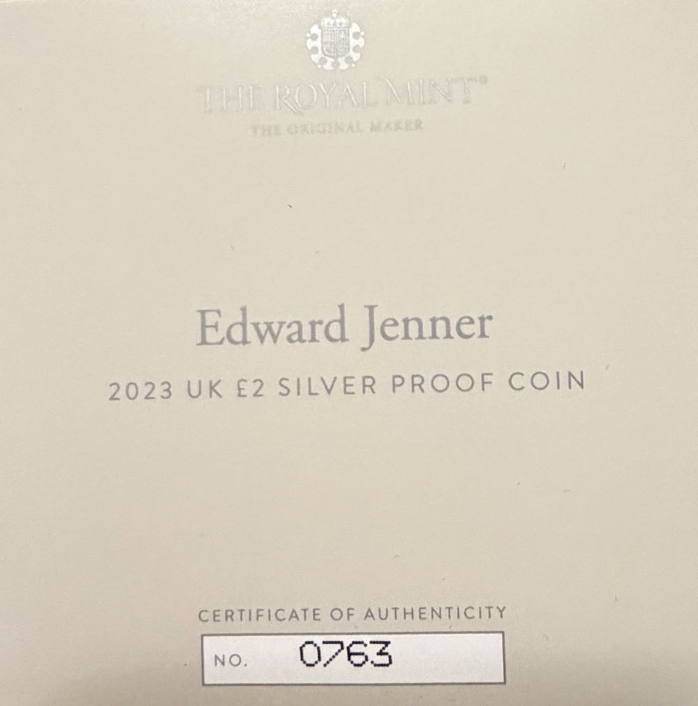 2023 Edward Jenner £2  coin collectible - Main Image 3