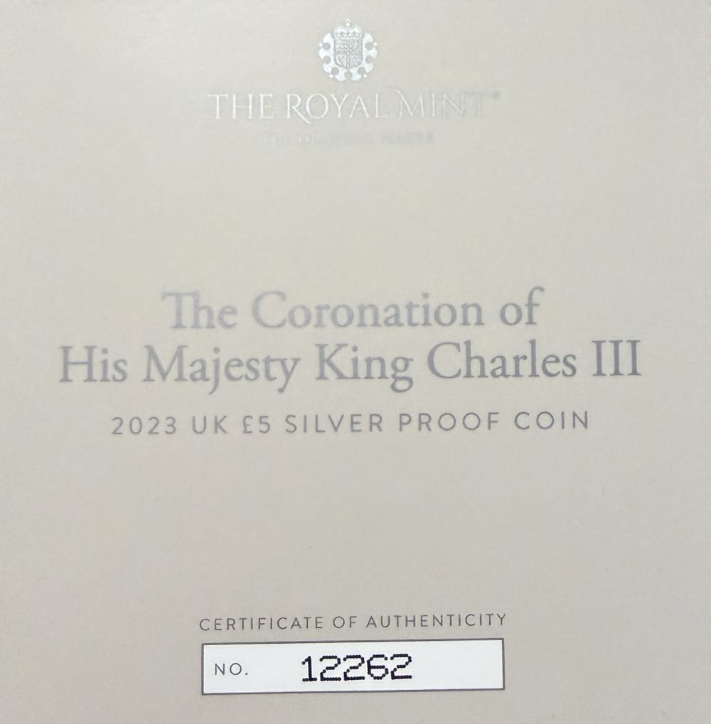 2023 Charles III Coronation Silver £5  coin collectible - Main Image 3