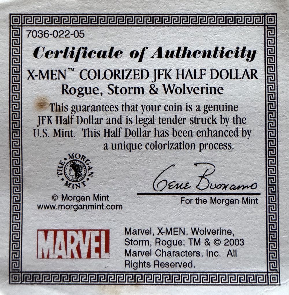 2008 X-MEN JFK Half Dollar  coin collectible - Main Image 3