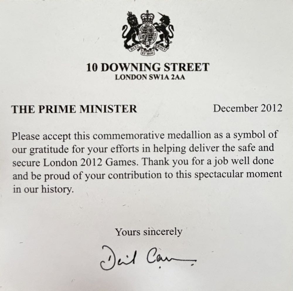 London Olympics Thank You Medal  coin collectible - Main Image 3