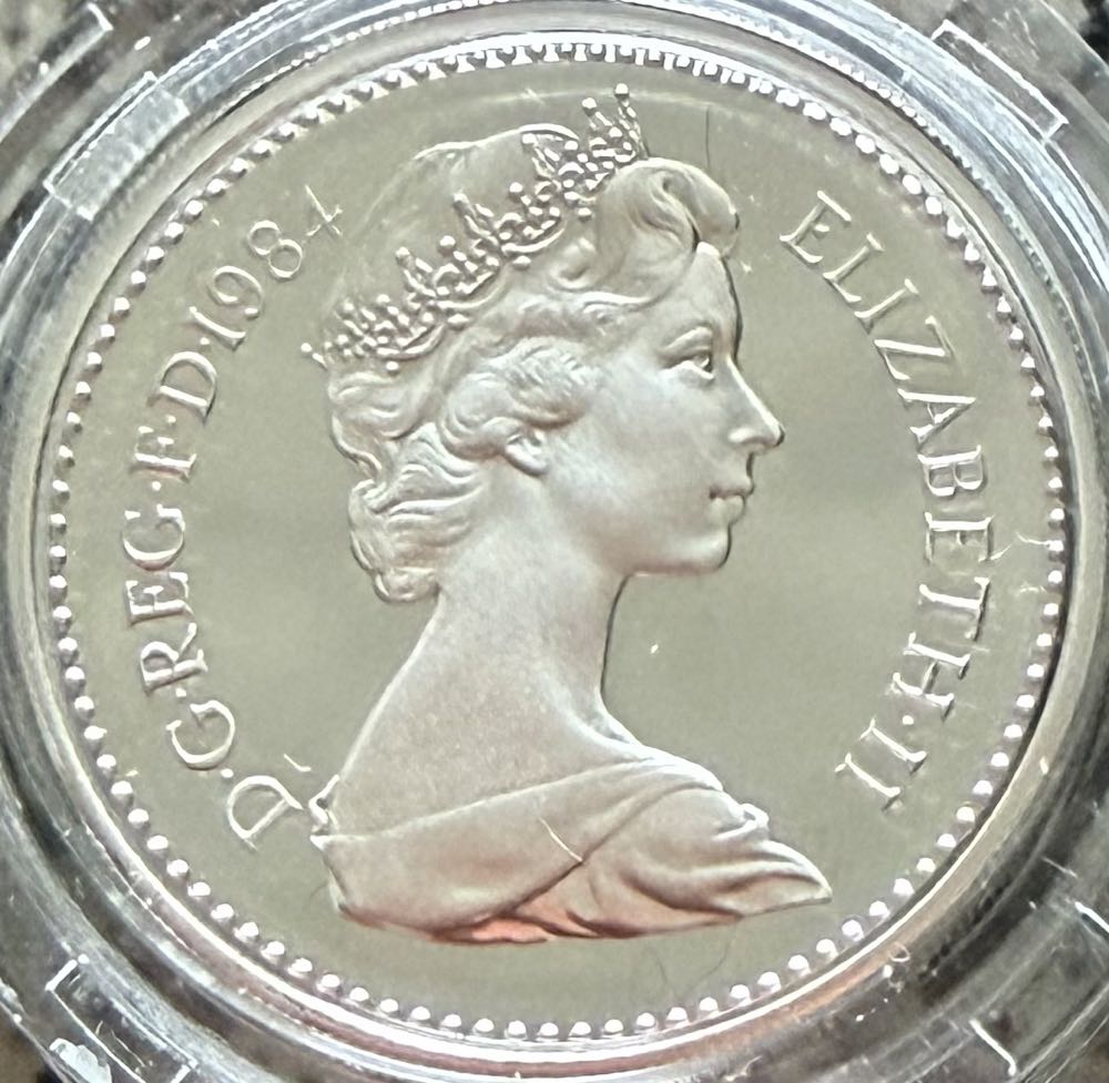 1984 Scottish Thistle Piedfort £1  coin collectible - Main Image 2