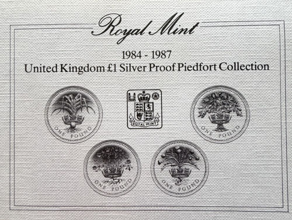 1984 Scottish Thistle Piedfort £1  coin collectible - Main Image 3