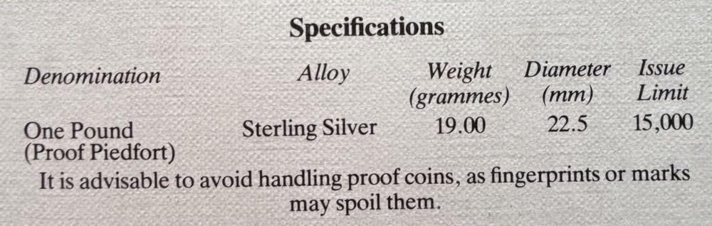 1985 Welsh Leek Piedfort £2  coin collectible - Main Image 4