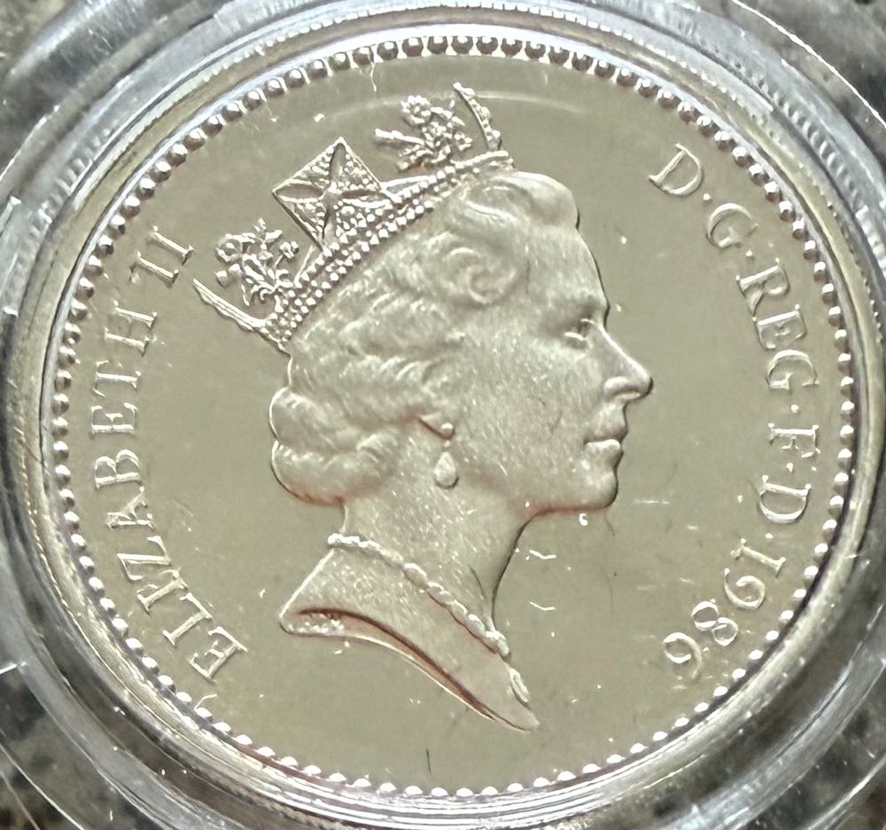 1986 Northern Ireland Flax Piedfort £1  coin collectible - Main Image 2