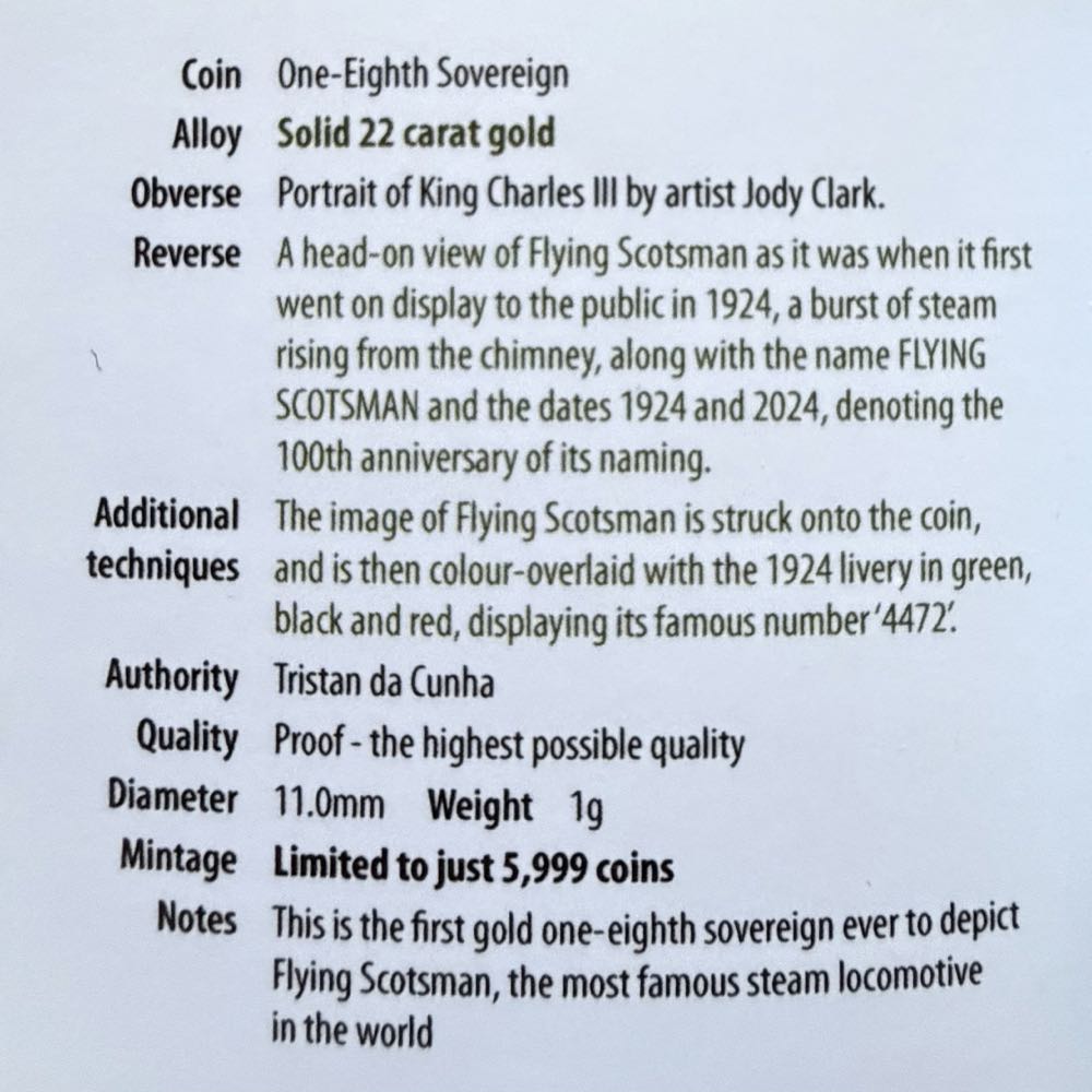 2024 Flying Scotsman 4472  coin collectible - Main Image 4