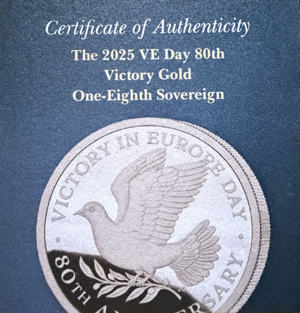 2025 VE Day Victory Gold  coin collectible - Main Image 3