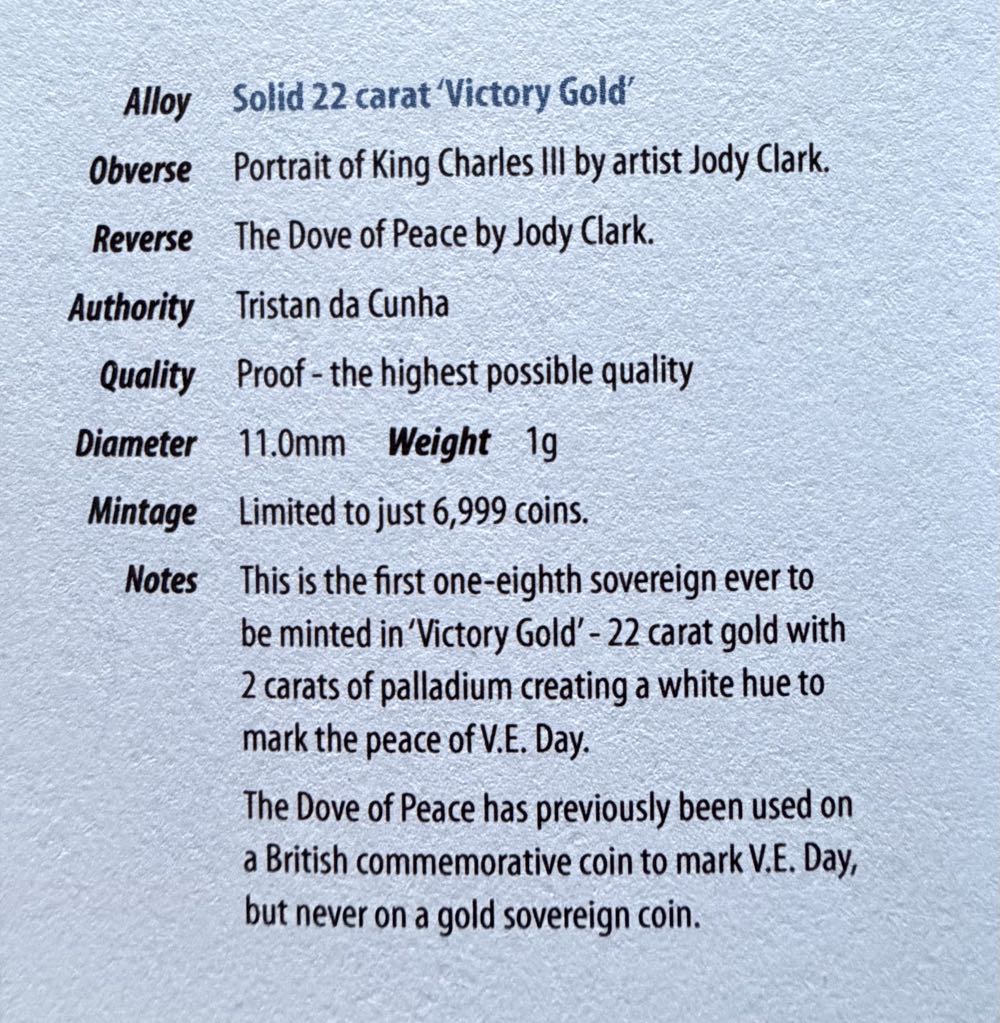 2025 VE Day Victory Gold  coin collectible - Main Image 4