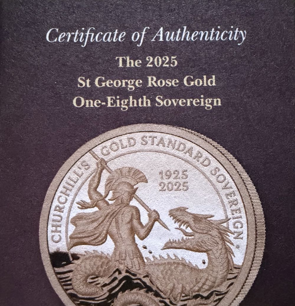 2025 St George Rose Gold  coin collectible - Main Image 3