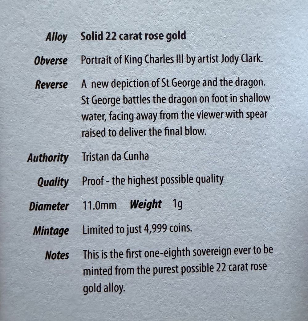 2025 St George Rose Gold  coin collectible - Main Image 4