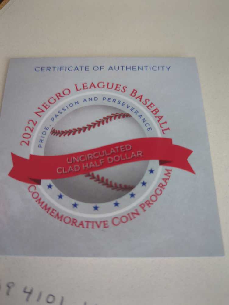 Negro League Uncirculated Clad Half Dollar 2022  coin collectible [Barcode 704786340151] - Main Image 4