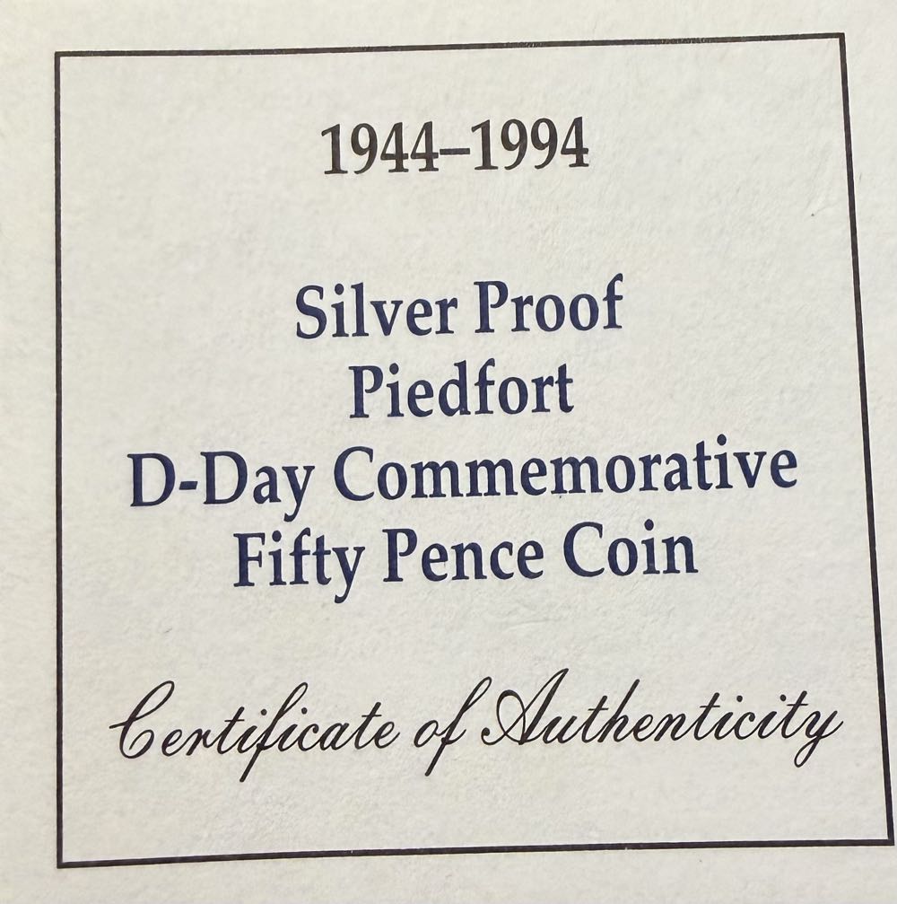 1994 D-Day Piedfort 50p  coin collectible - Main Image 3