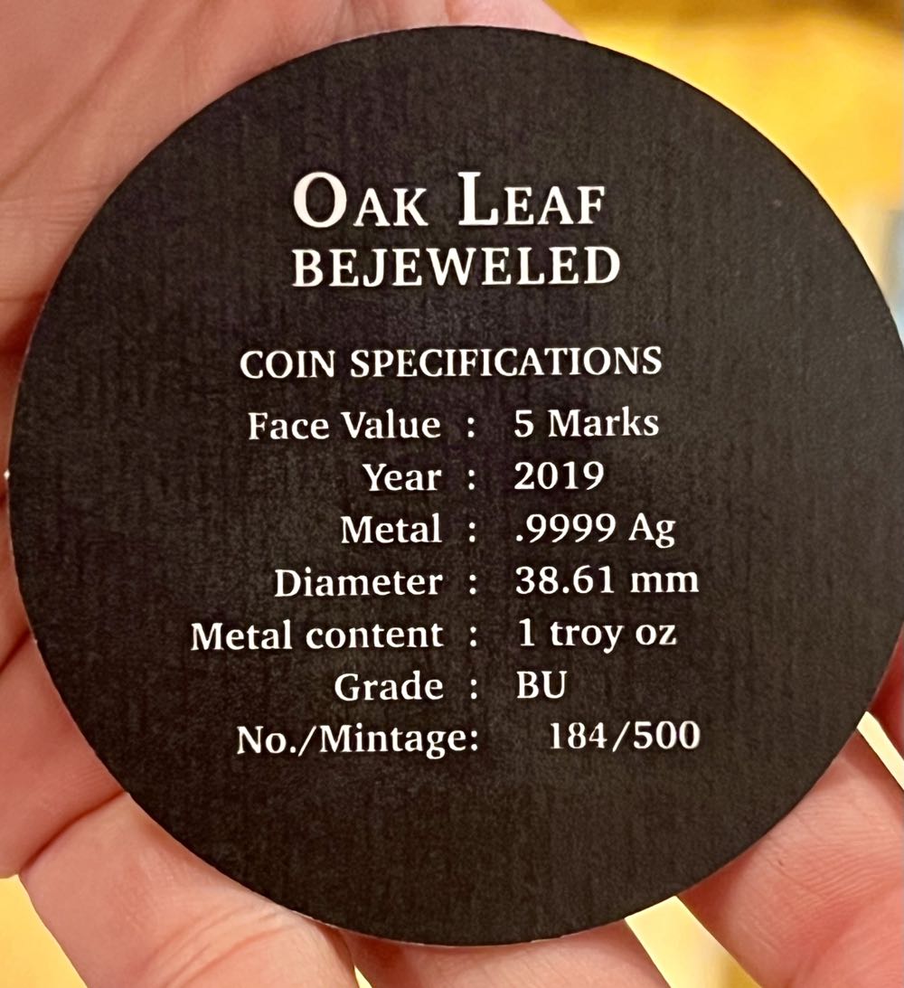 Germania Mythical Forest: Oak Leaf (Bejeweled Turtle)  coin collectible - Main Image 3