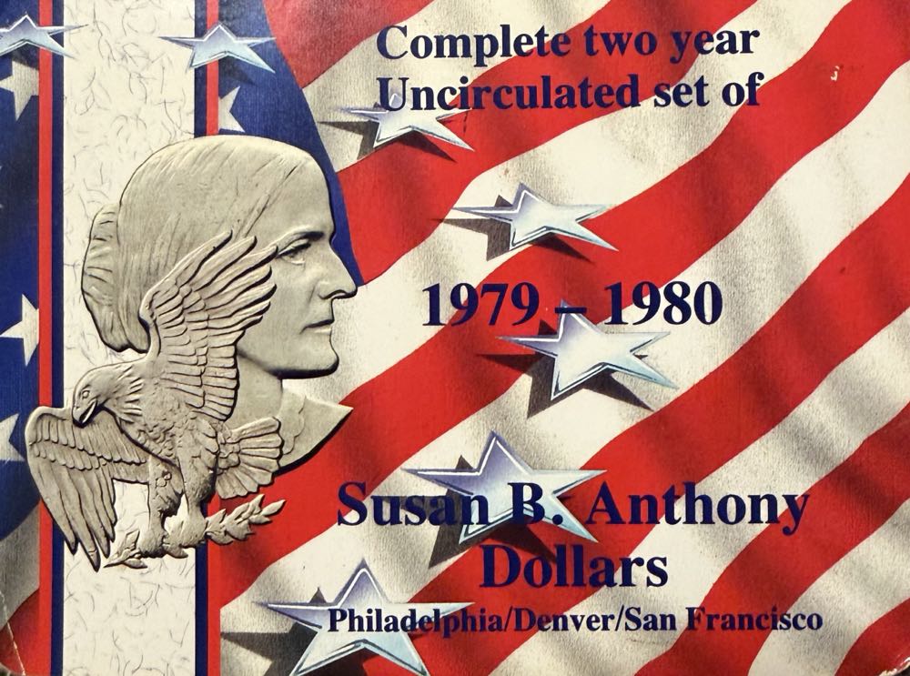 1980 Susan B Anthony S $1  coin collectible - Main Image 3